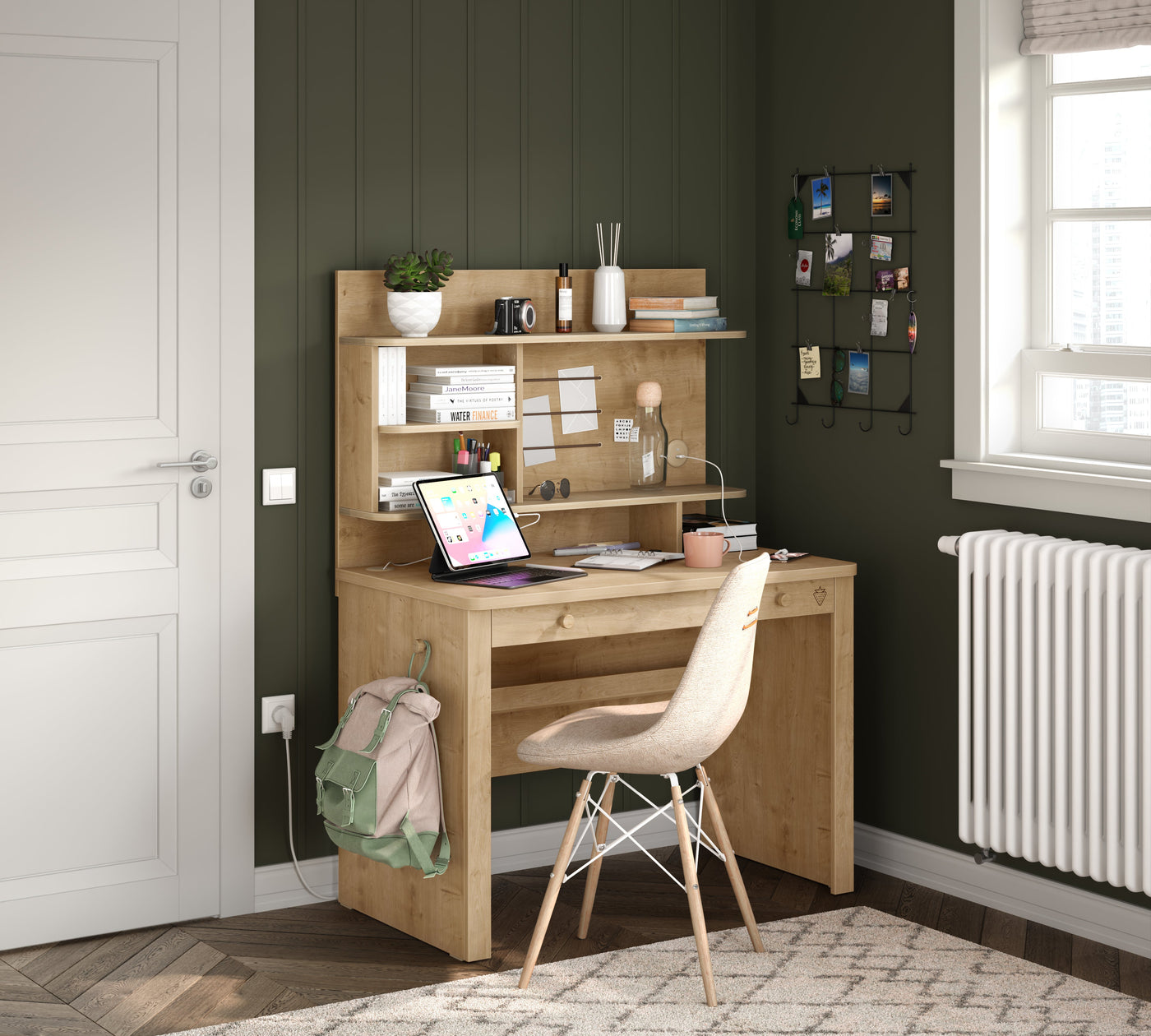 Mocha Tavolinë pune me pjese te siperme te shkurte