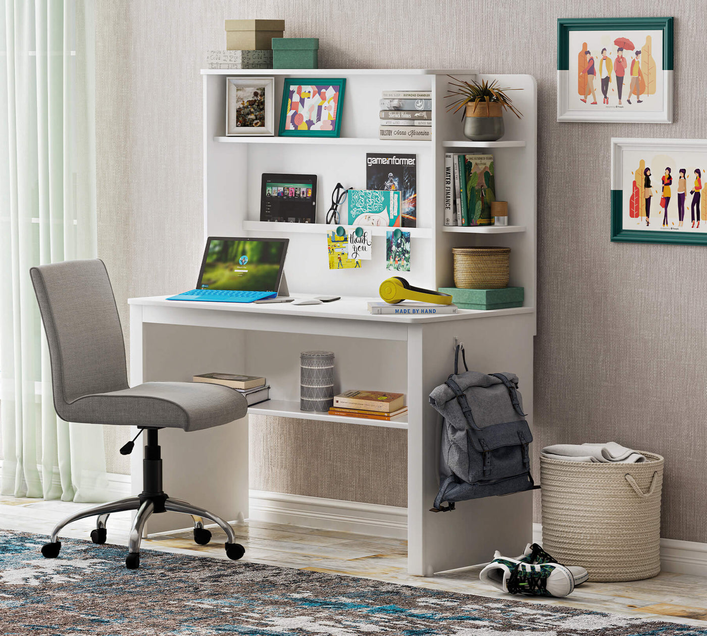 Line white tavolinë pune pjesa poshtë (Üniteli)