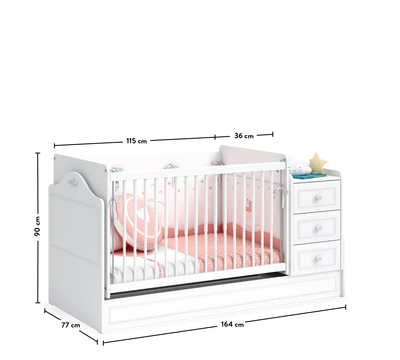 Baby Romantic Shtrat i bebave që luhatet dhe shëndrrohet