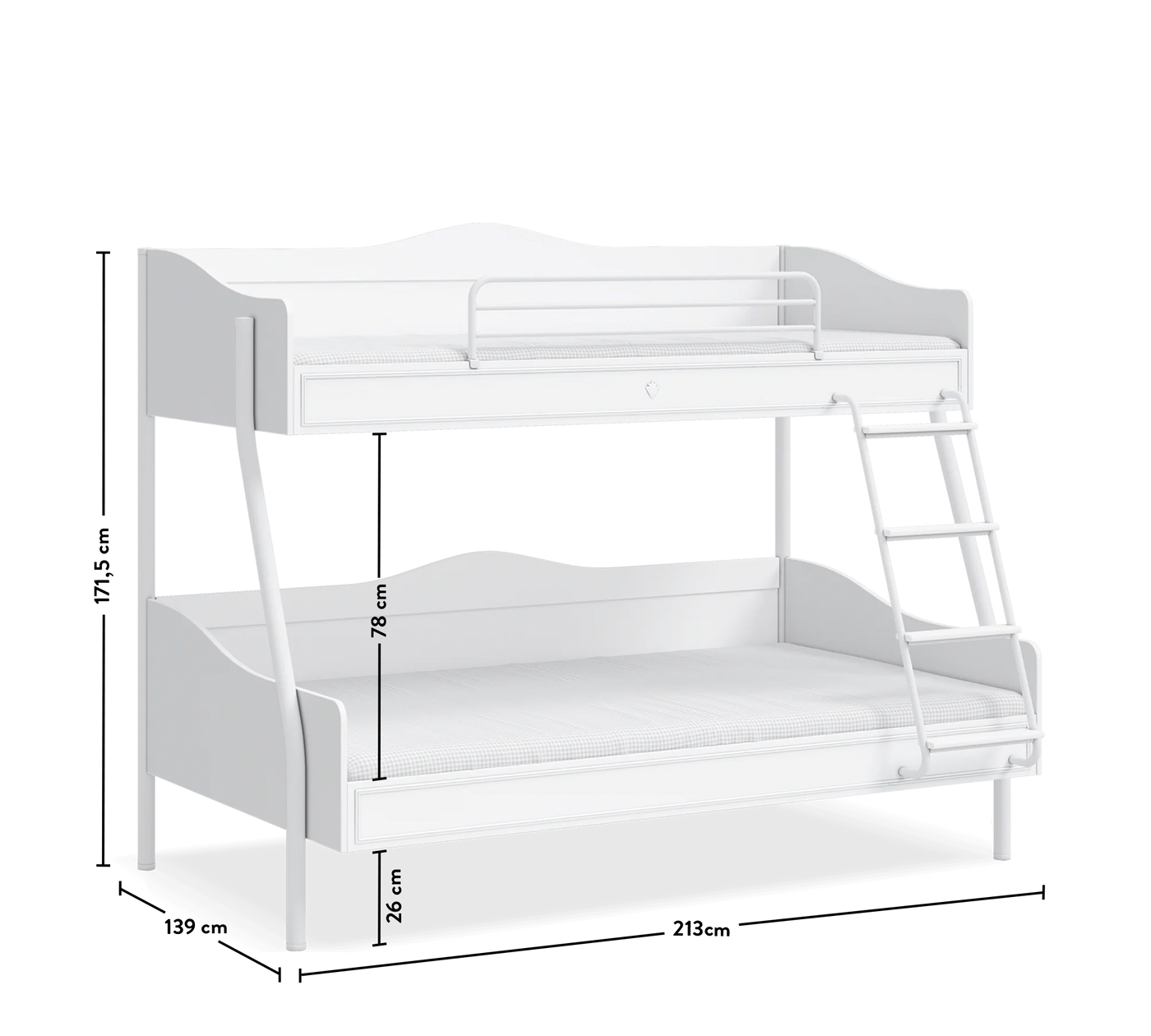 Romantic Shtrat marinari i gjerë (dy katsh)(90x200-120x200cm)