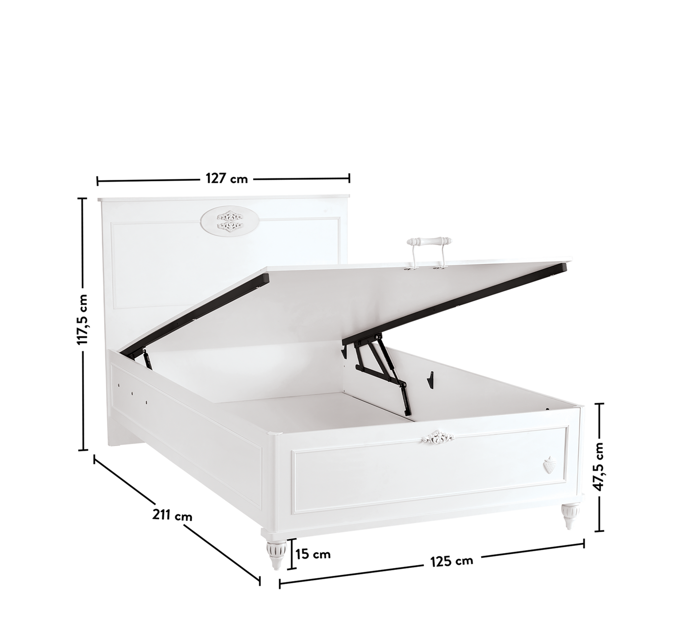 Romantica Shtrat me bazë (mekanizëm hapjeje)