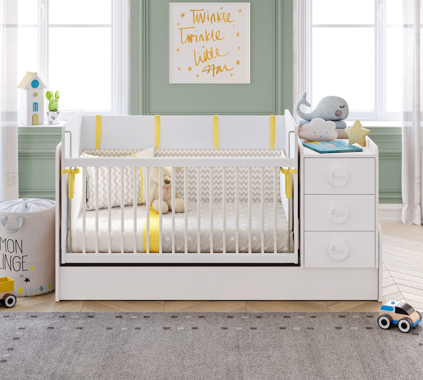 Baby Cotton Shtrat i bebave që luhatet dhe shëndrrohet