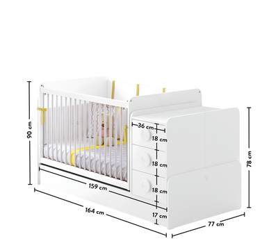 Baby Cotton Shtrat i bebave që luhatet dhe shëndrrohet