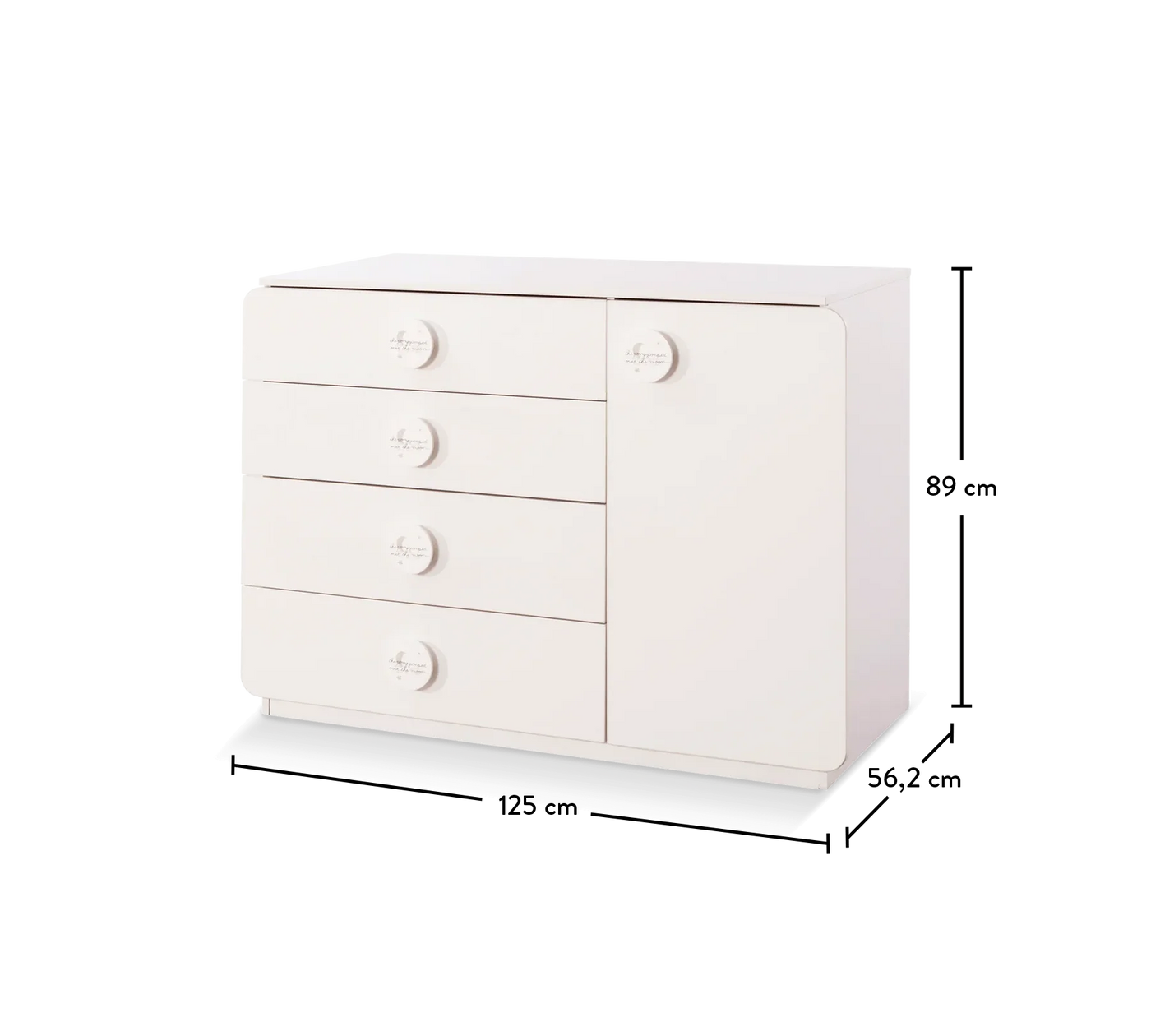 Baby Cotton Komodë e gjerë me Fijoka