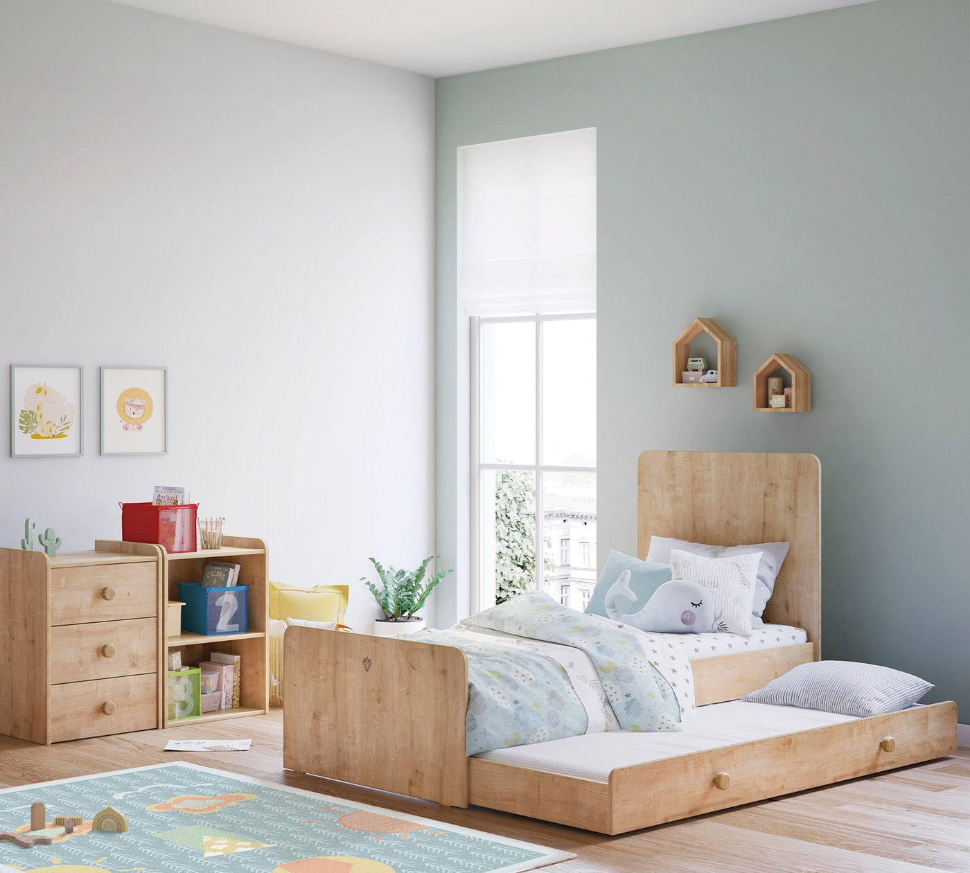 Baby Mocha Shtrat i bebave që shëndrrohet me nënshtrat për prindin (80x180 cm)