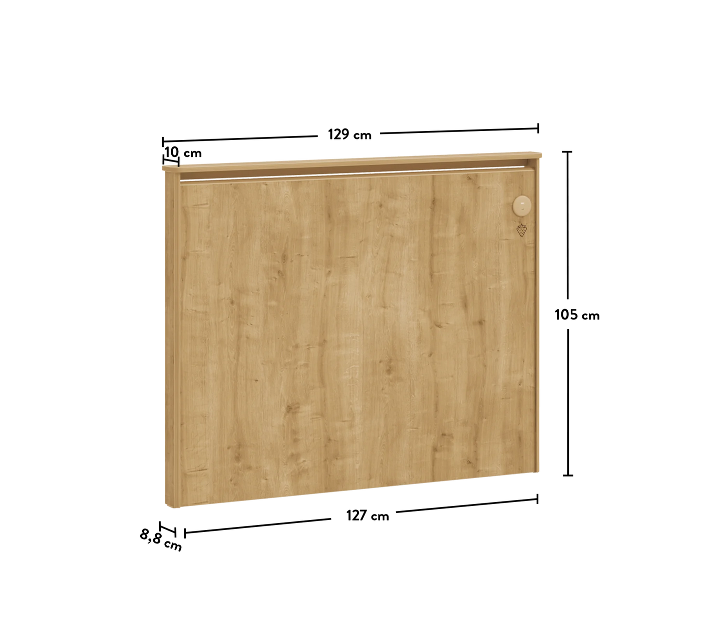 Mocha Kokë shtrati i rrafshët (120 cm)