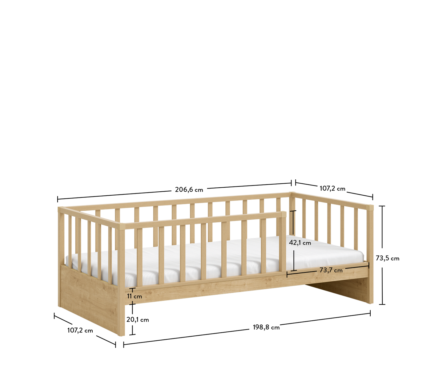 MOCHA ALPHA Shtrat i (100x200 cm)