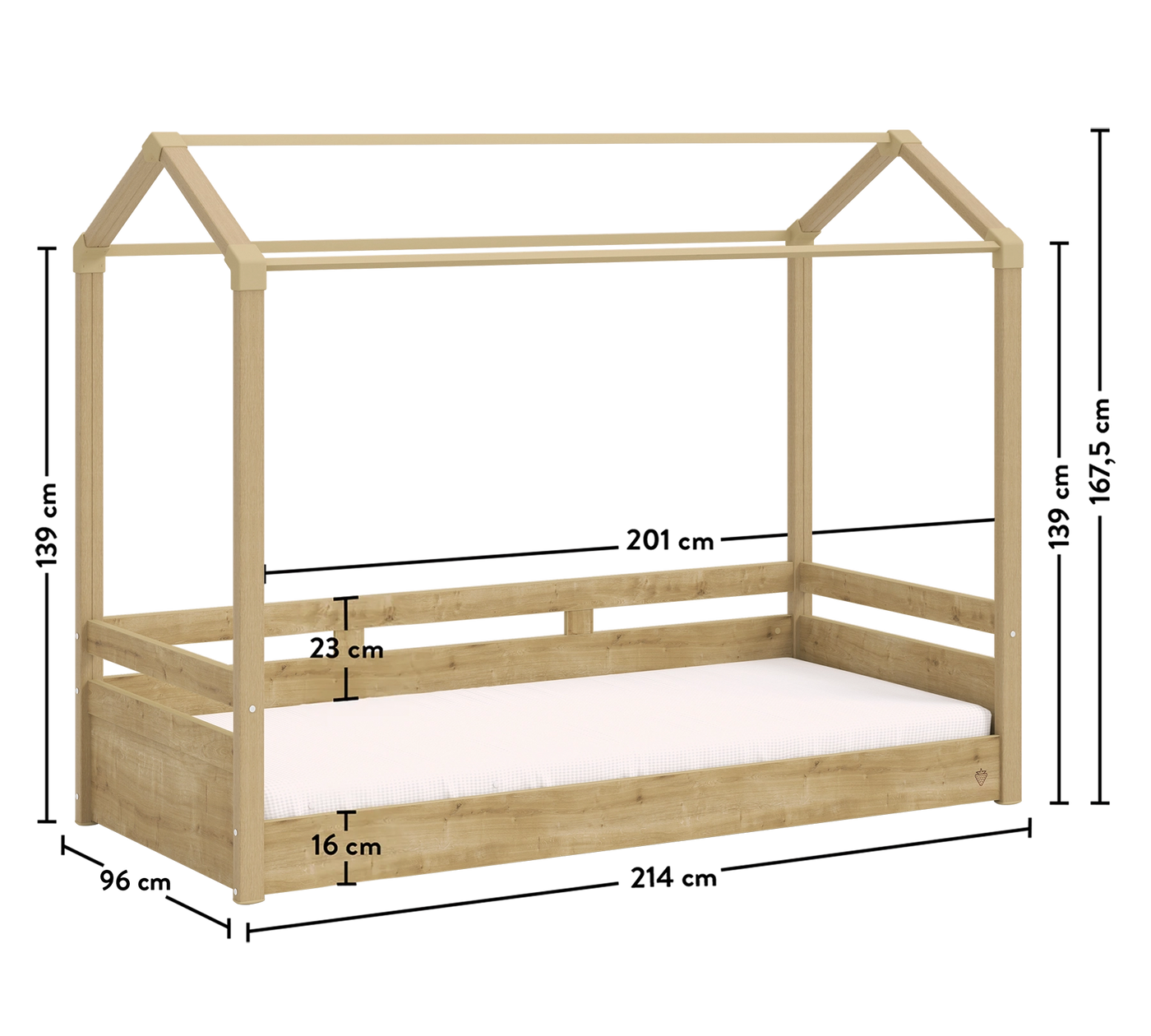 Mocha Tendë perde e shtratit të rrafshët (90x200 cm)