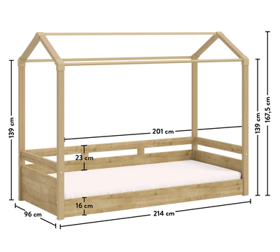 Mocha Tendë perde e shtratit të rrafshët (90x200 cm)