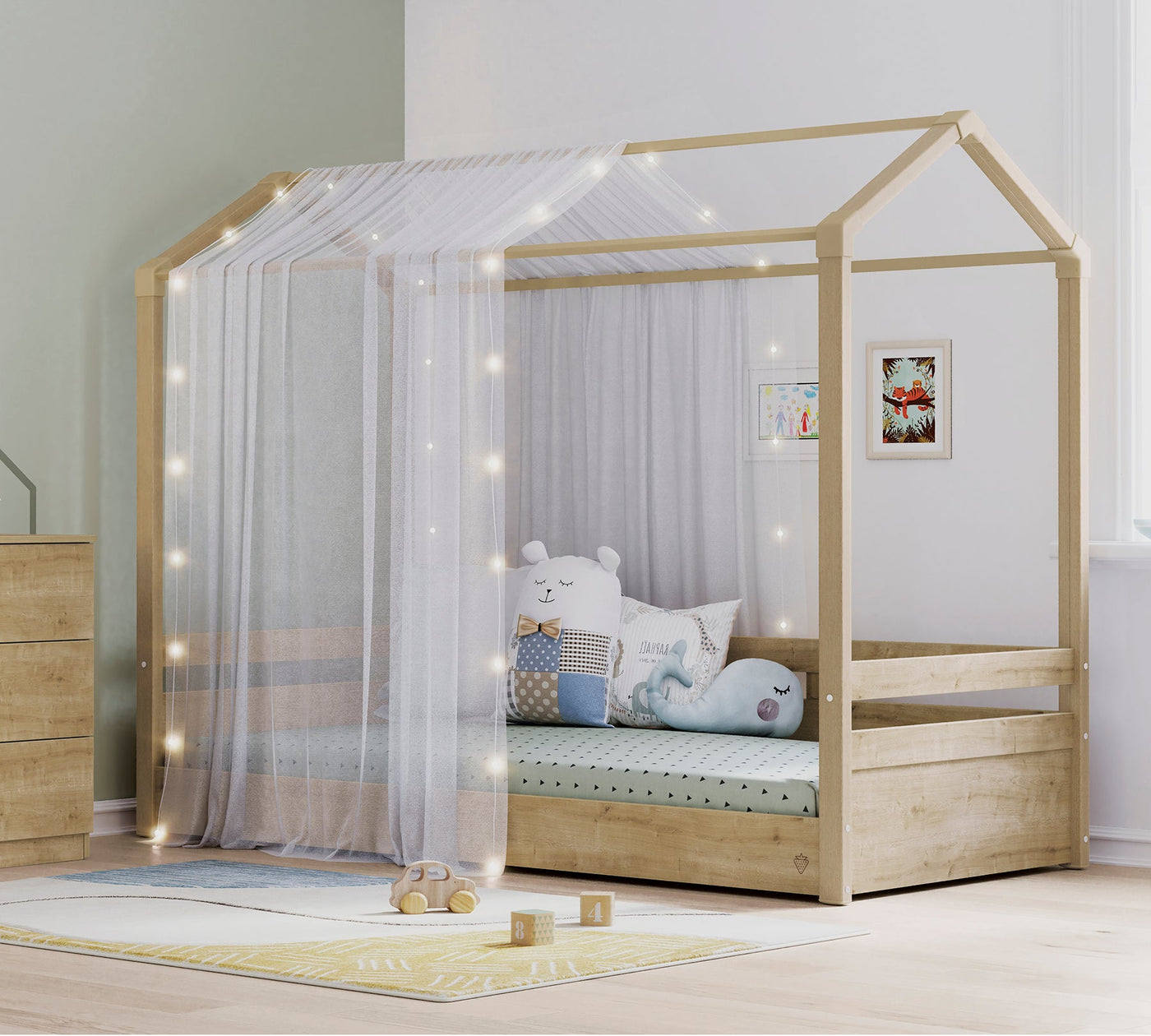 Mocha Tendë perde e shtratit të rrafshët (90x200 cm)