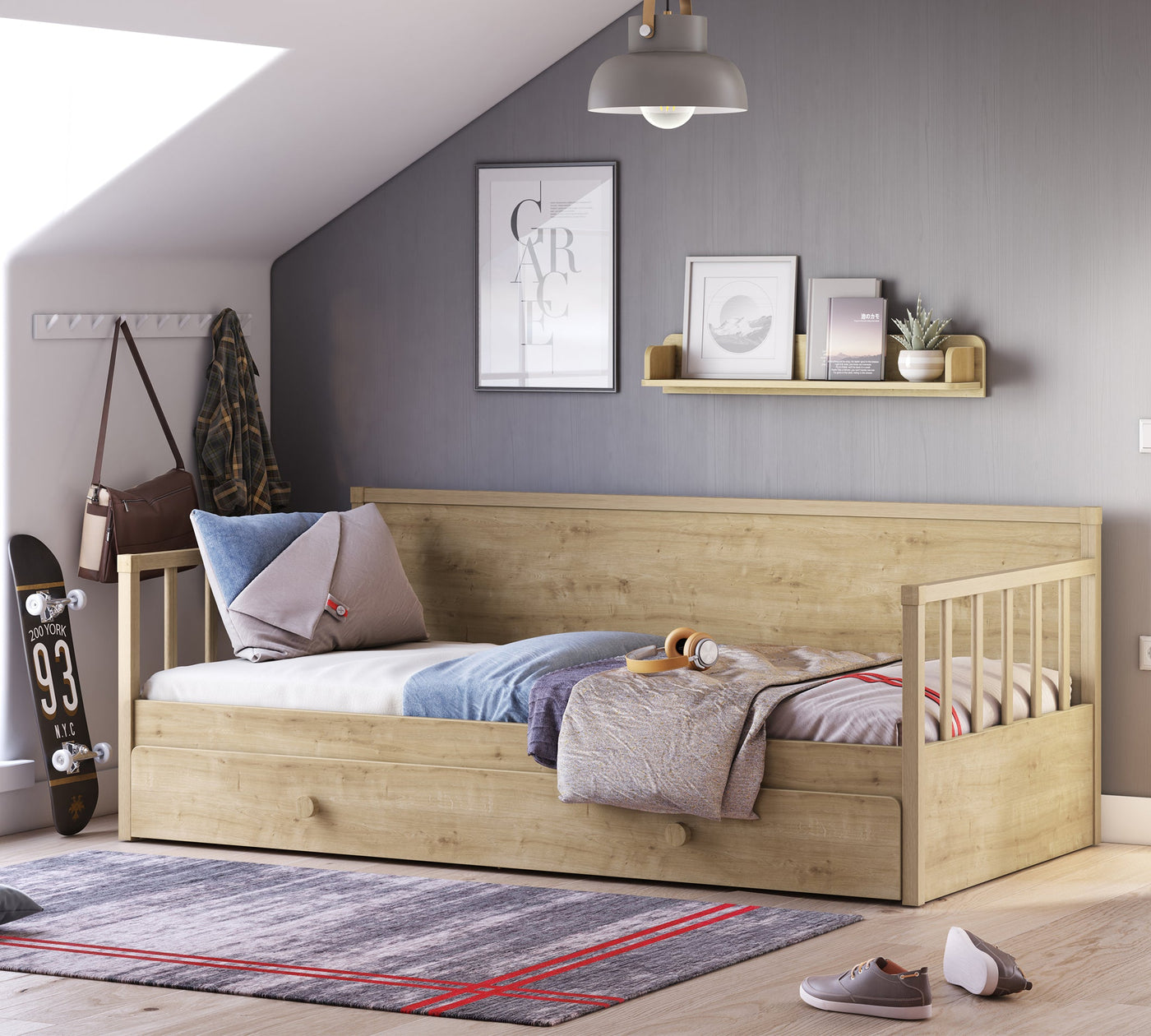 Daybed Mocha Shtrat + nënshtrat (100x200 cm)