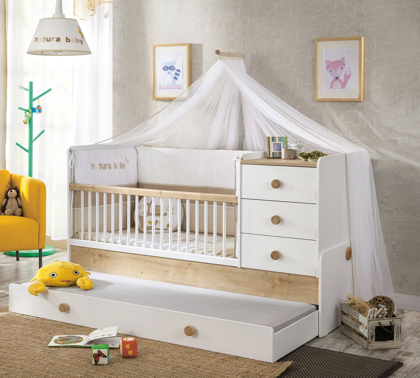 Natura Baby Sl Shtrat Fëmijësh Që Rritet (+Shtrat I prindërve) (80x180 cm)
