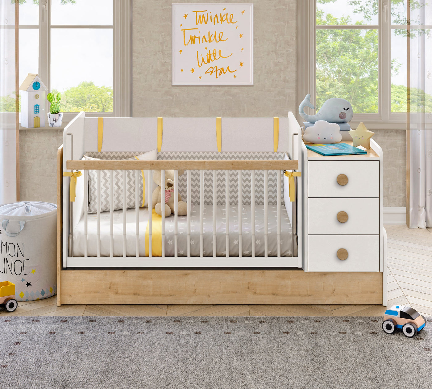 Baby Natura Shtrat i bebave që luhatet dhe shëndrrohet