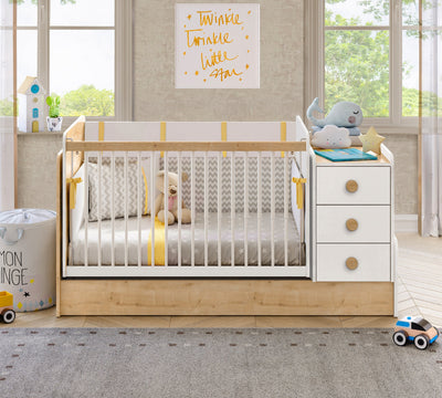 Baby Natura Shtrat i bebave që luhatet dhe shëndrrohet