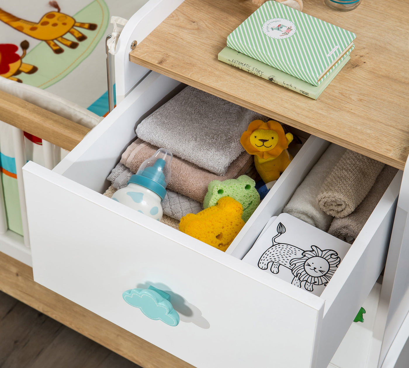 Safari Natura St Shtrat i bebit, që shëndrrohet (75x160 cm)