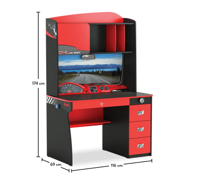 CHAMPION RACER CONCEPT Tavolinë pune me pjesë të sipëme