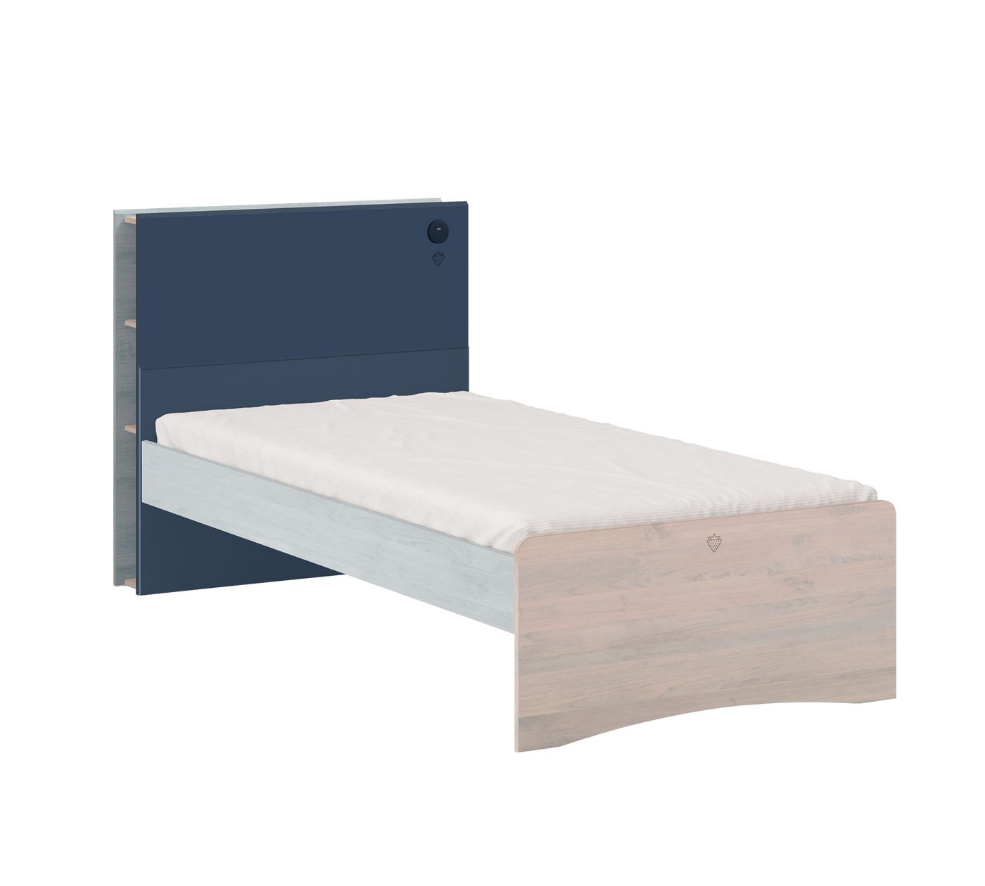 Trio Kokë shtrati raft (100 cm)