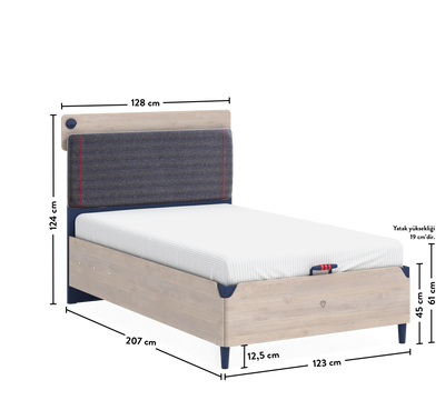 Trio Line Shtrat me bazë (mekanizëm hapjeje)