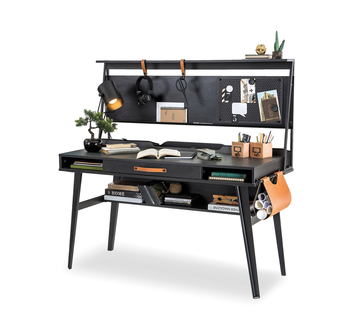 Dark Metal Tavolinë pune me pjesë të sipërme