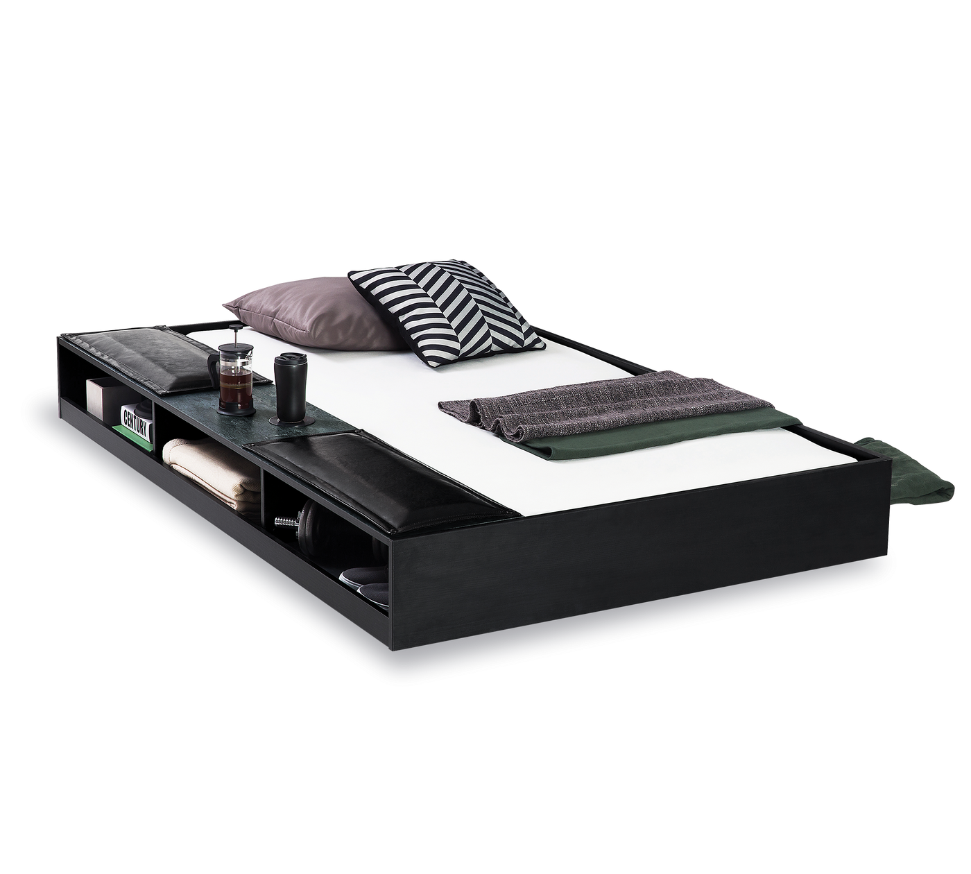 Dark Metal Nënshtrat me pjesë shtesë (90x190 cm)