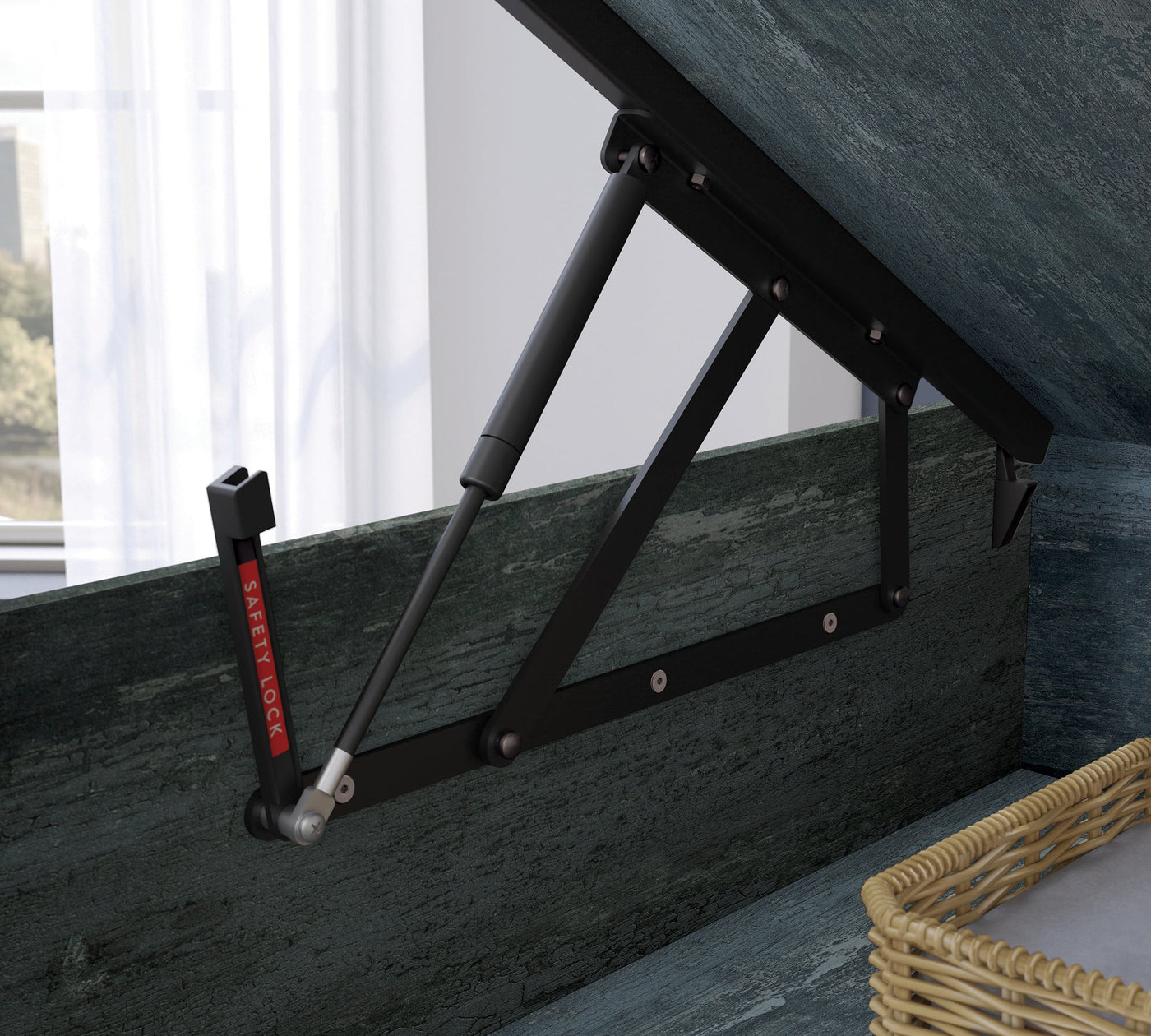 Dark Metal Shtrat me bazë pa kokë (120x200 cm)