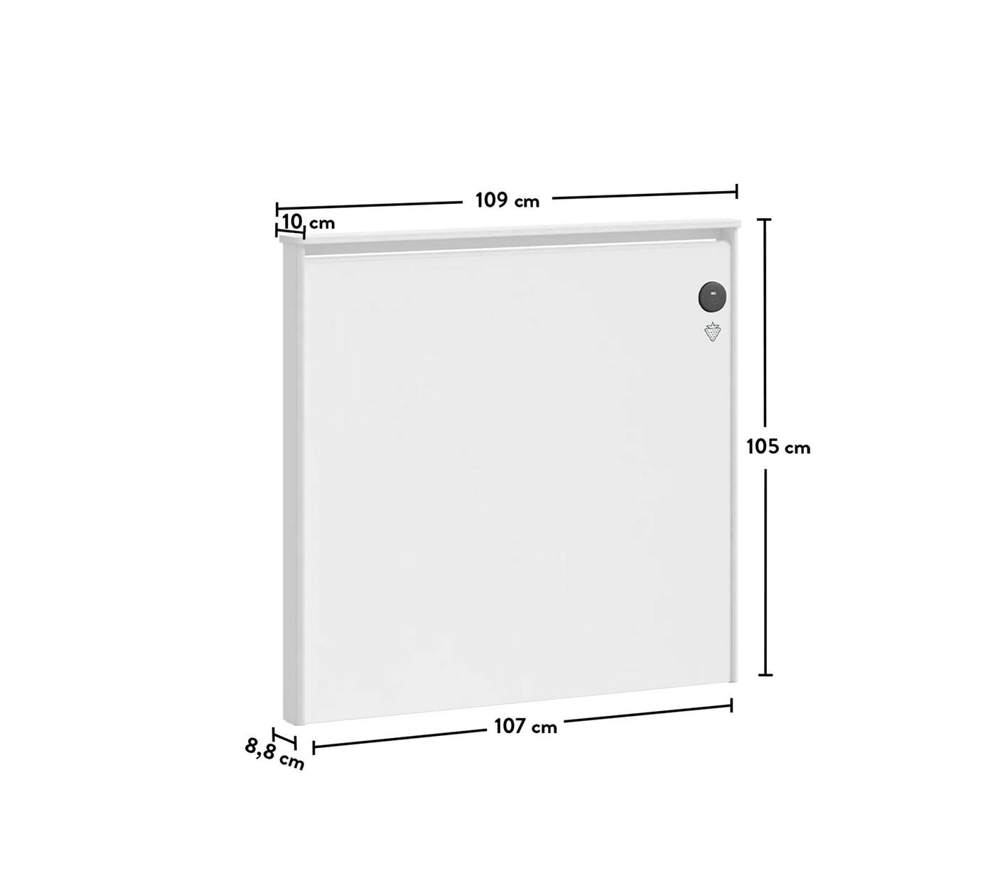 WHITE Kokë Shtrati e drejtë