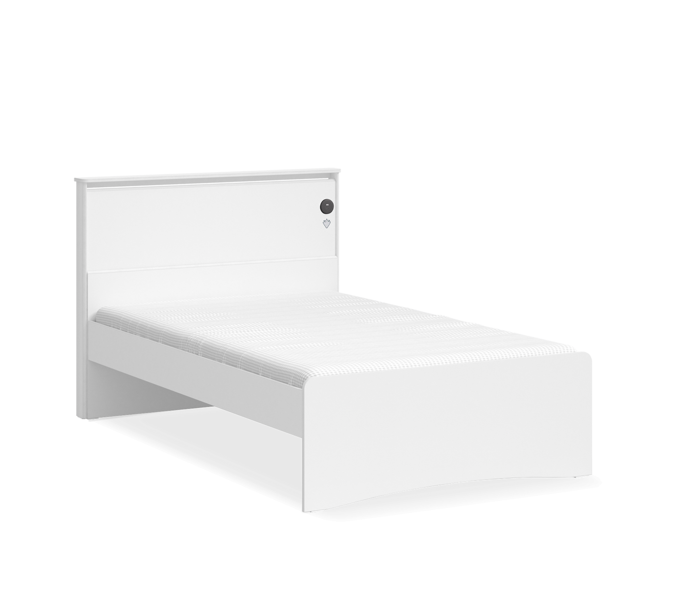 White Kokë shtrati i rrafshët (120 cm)