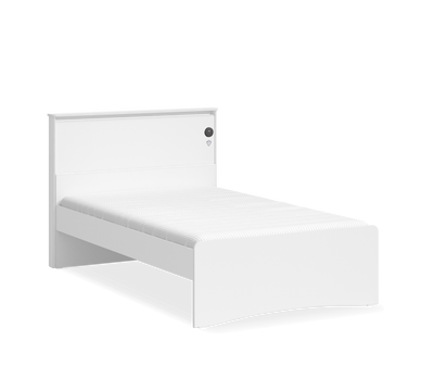 White Kokë shtrati i rrafshët (120 cm)