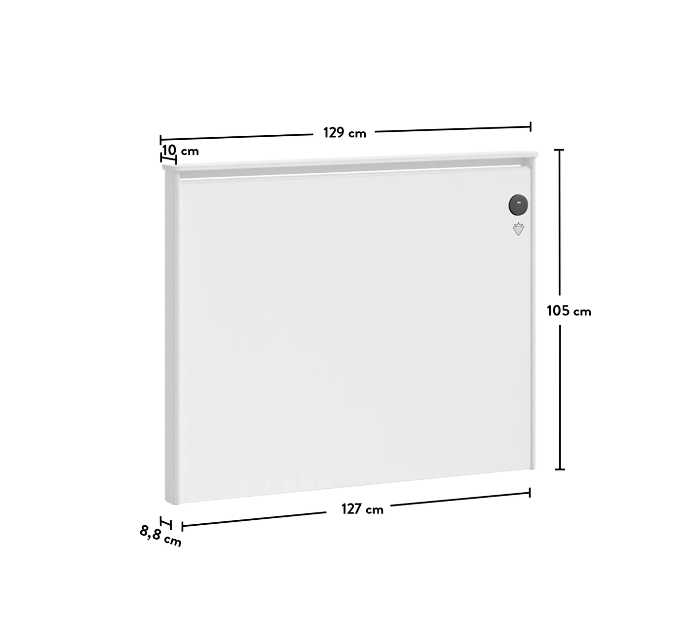 White Kokë shtrati i rrafshët (120 cm)