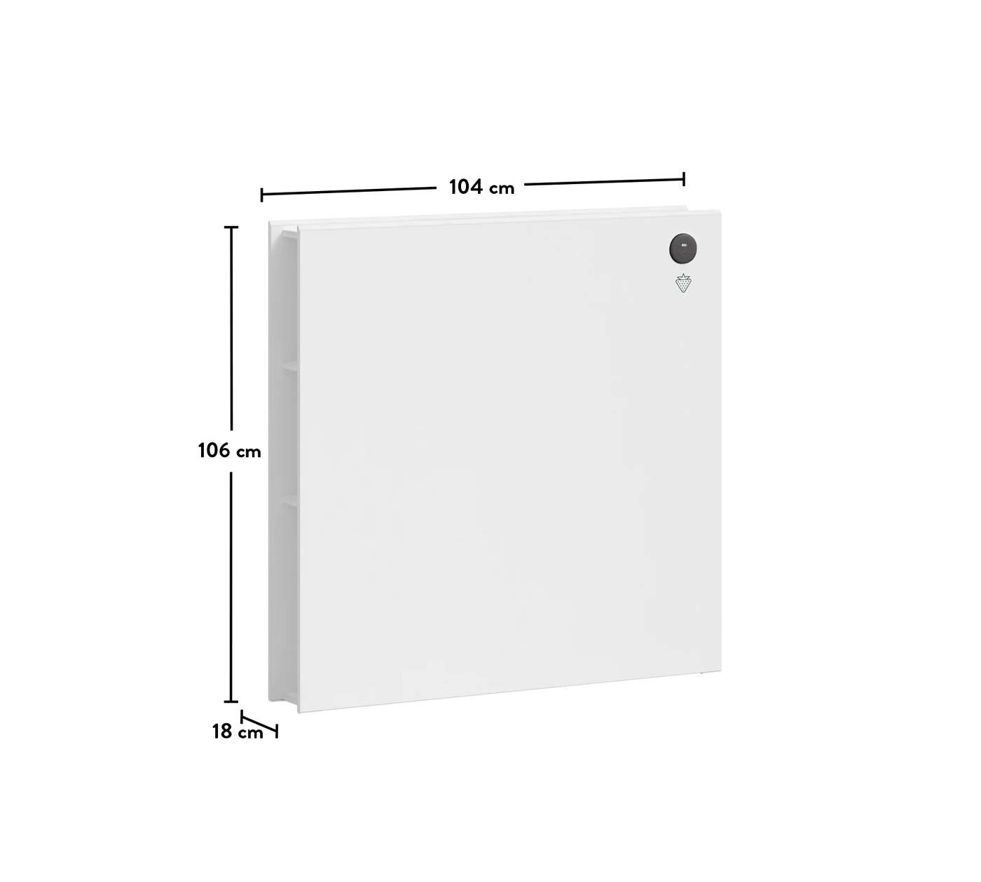 WHITE Kokë Shtrati me Rafta