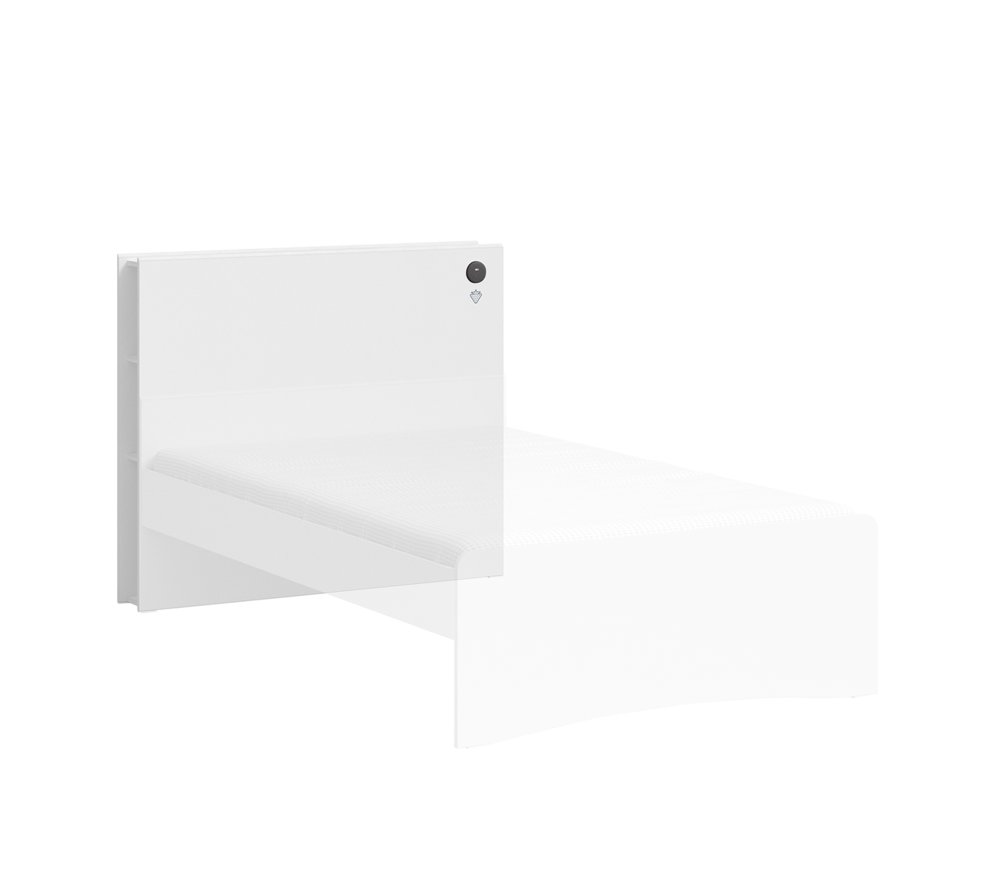 White Kokë shtrati raft (120 cm)