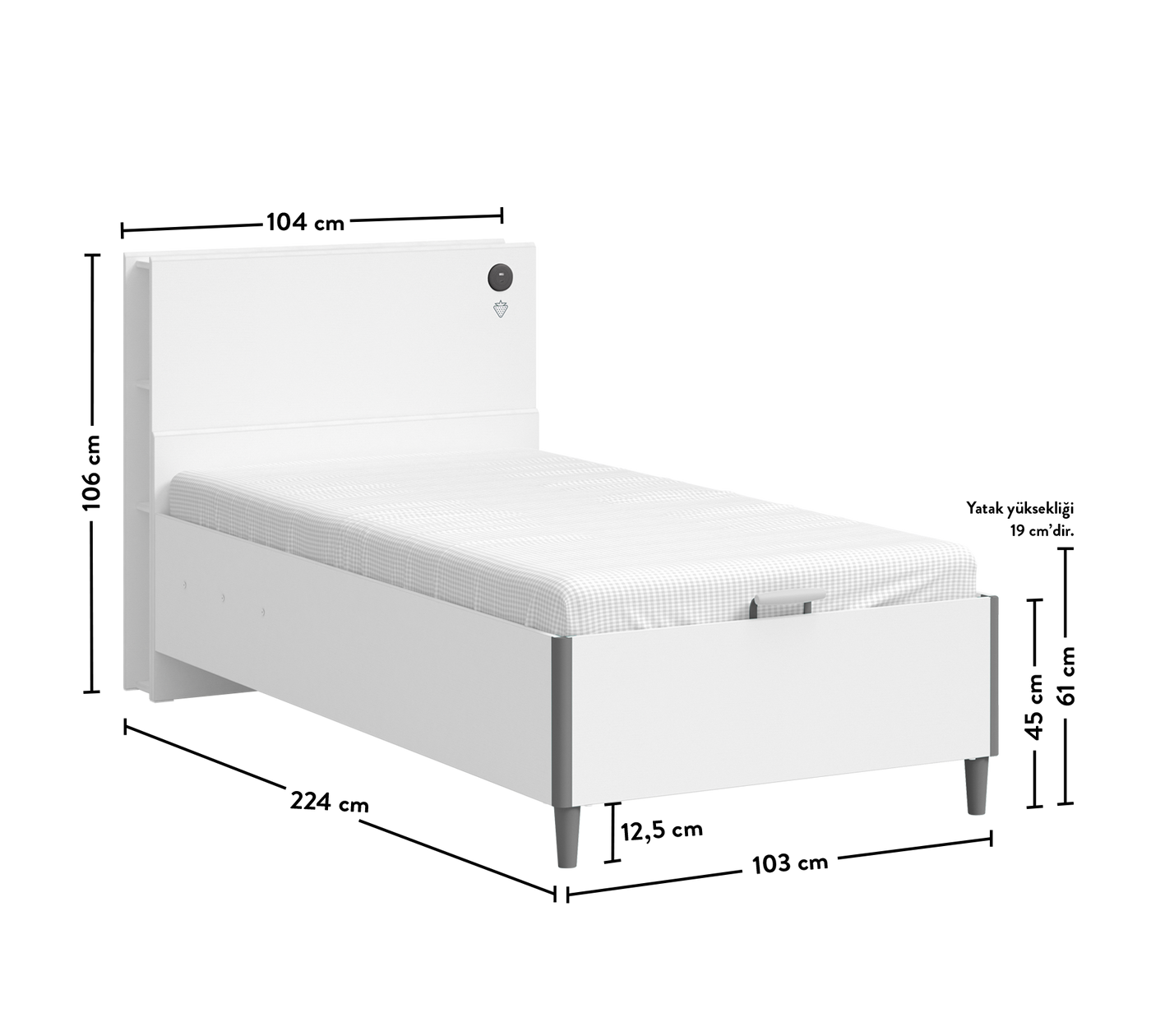 White Shtrat me bazë (mekanizëm hapjeje)