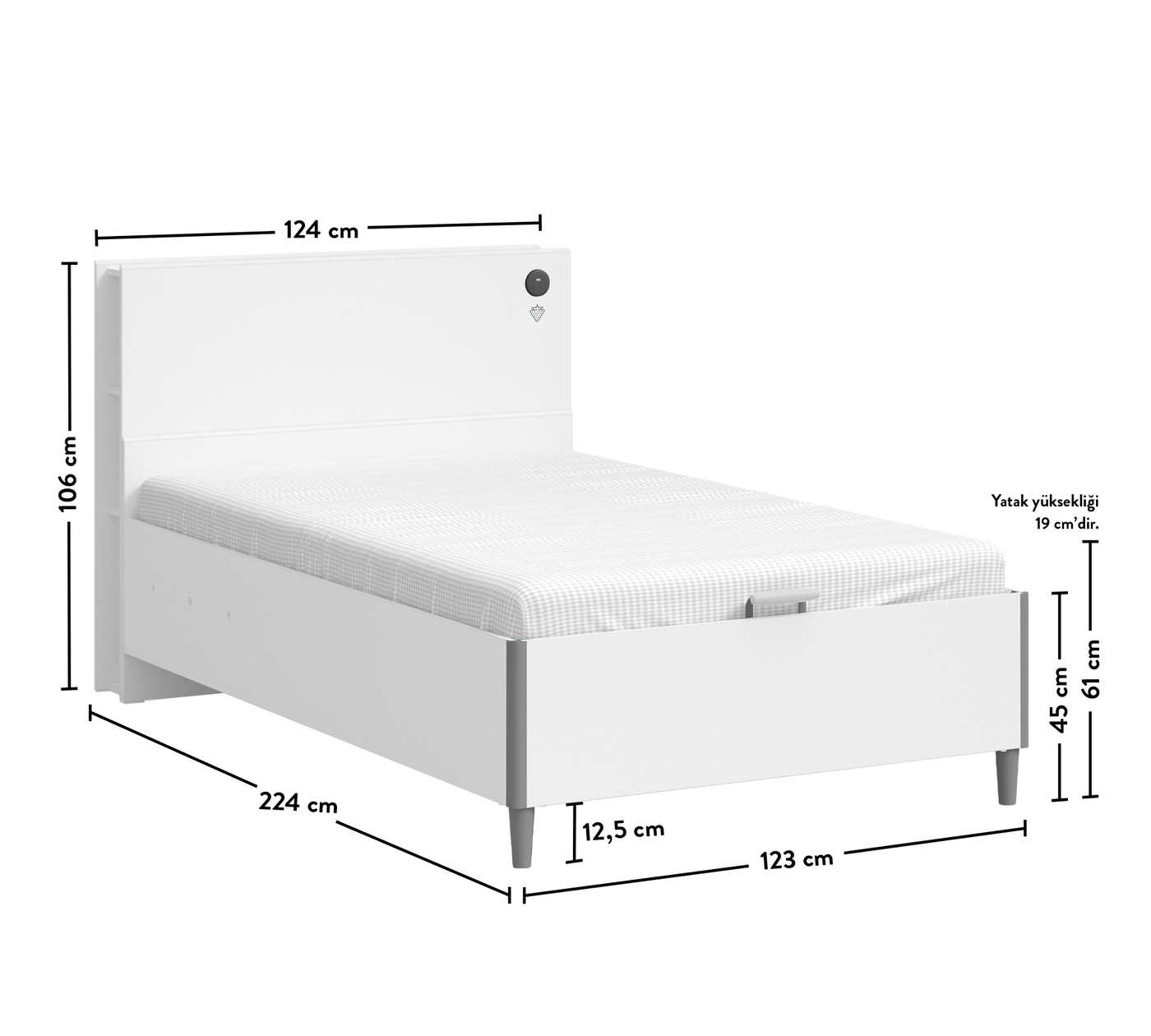 White Shtrat me bazë (mekanizëm hapjeje)