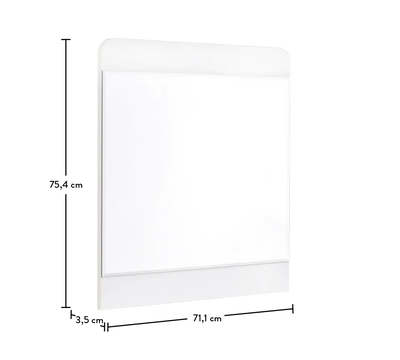 White Pasqyrë e komodës me Fijoka