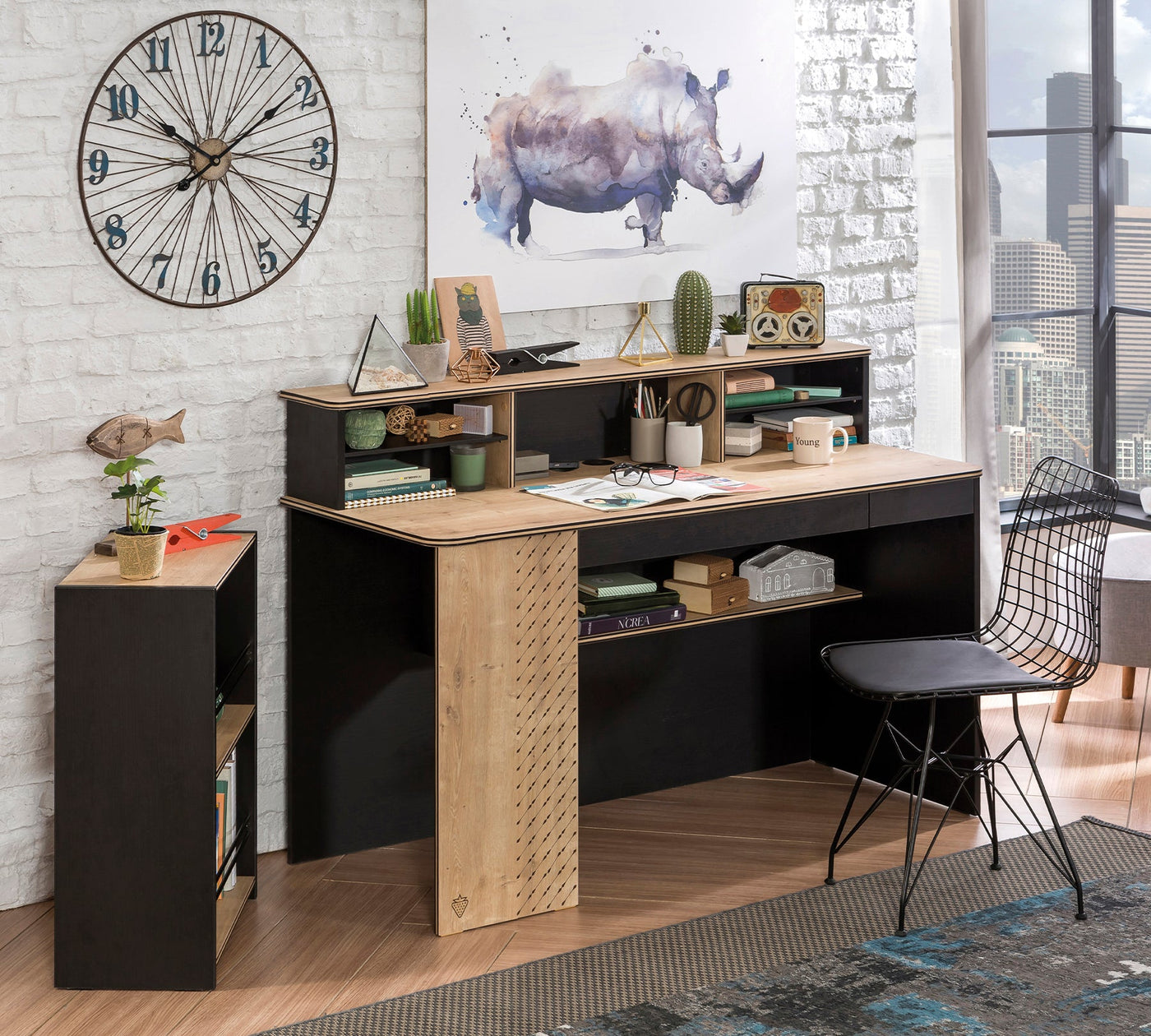 Black Tavolinë pune e gjerë pjesa Sipërme