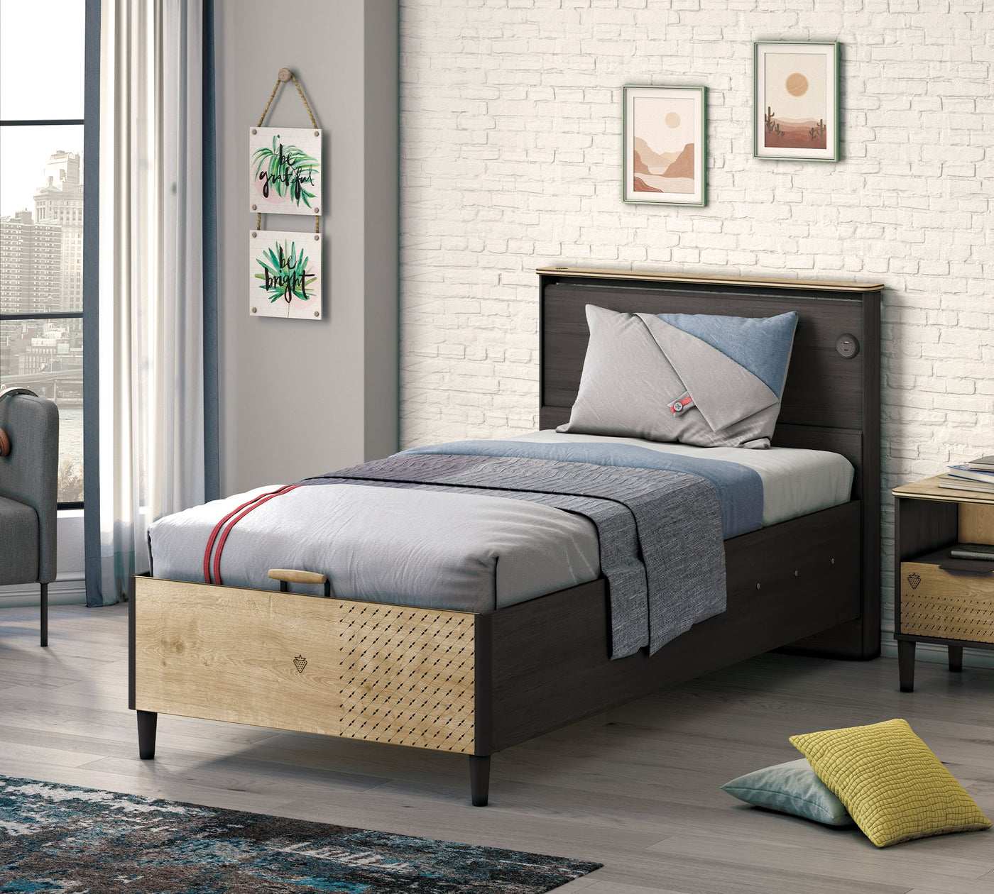 Black Kokë shtrati i rrafshët (100 cm)