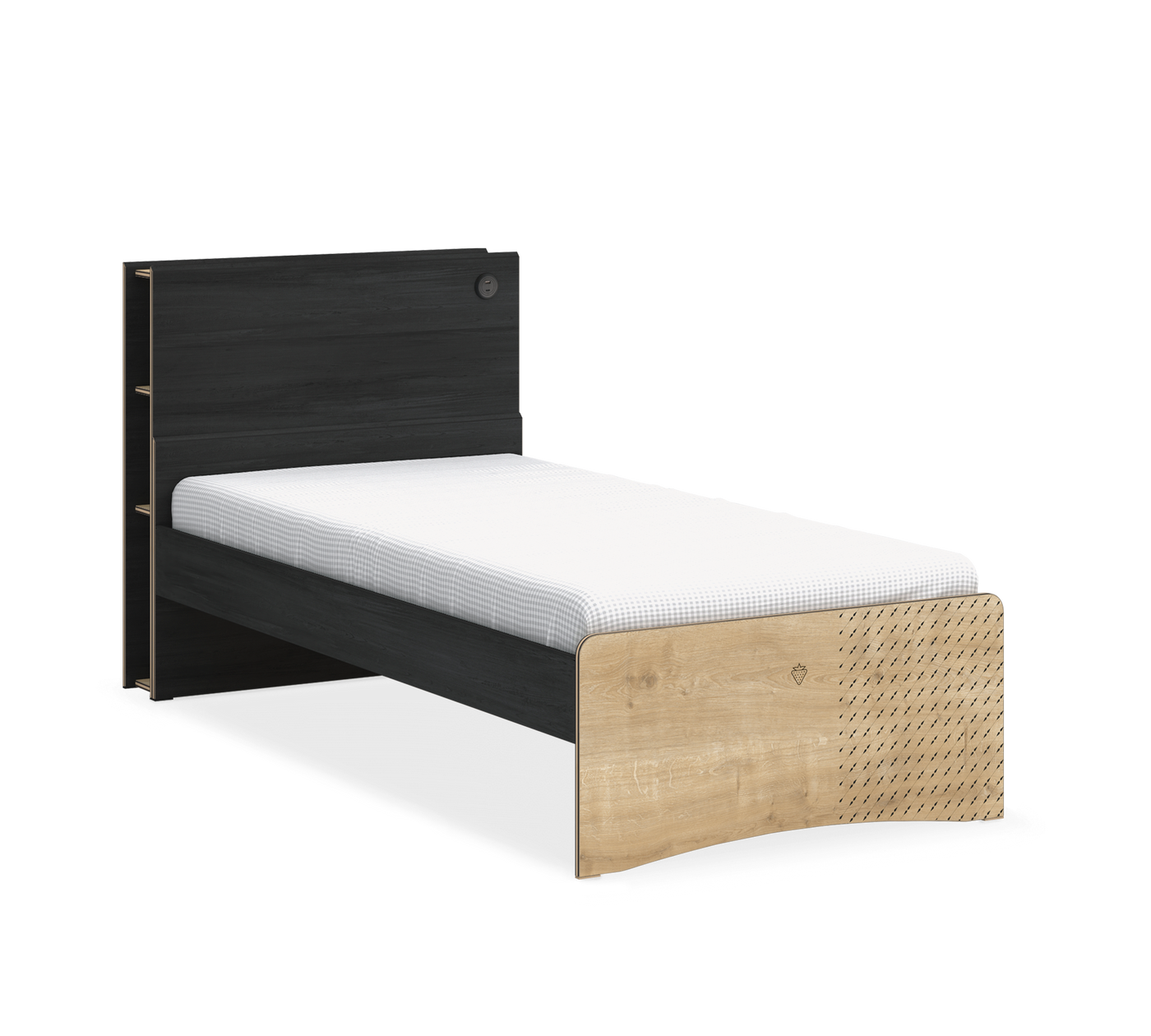 Black Kokë shtrati raft (120 cm)