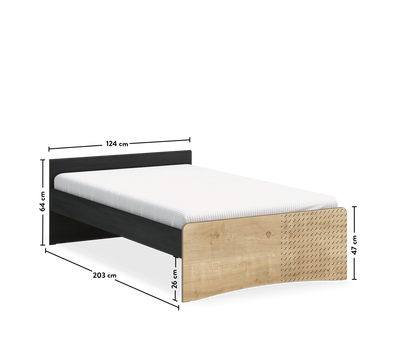 Black Shtrat (pa kokë) (120x200 cm)