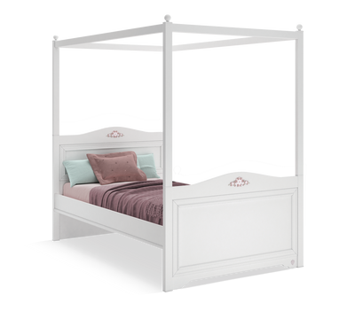 Rustik White Shtylla për perde të shtratit