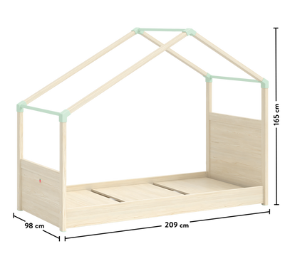 Montes Natural Shtrat me Çati anësore (90x200 cm)