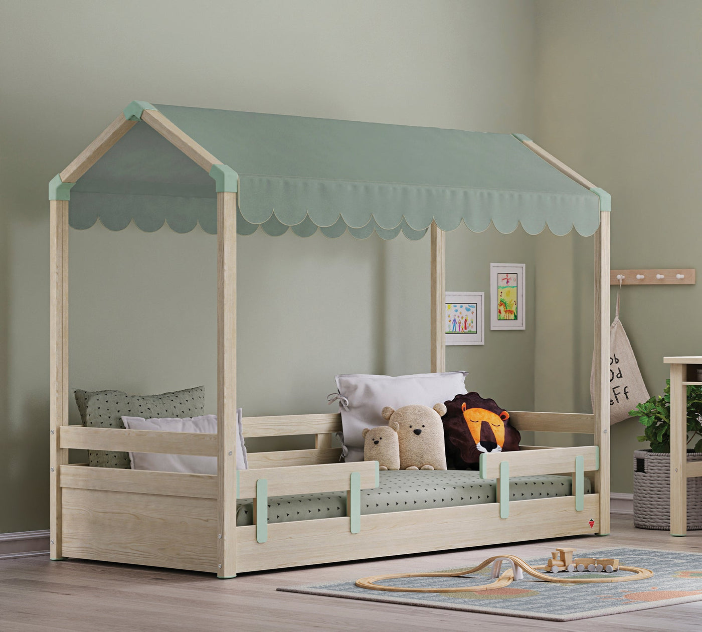 Montes Natural Tendë perde e shtratit të rrafshët (90x200 cm)