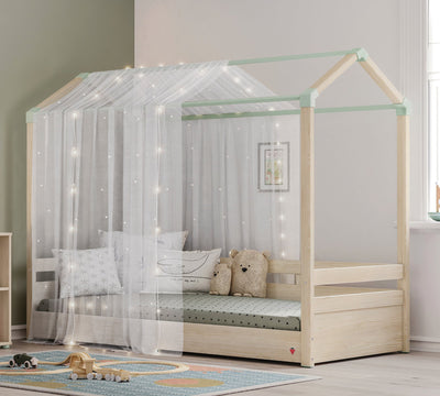 Montes Natural Tendë perde e shtratit të rrafshët (90x200 cm)