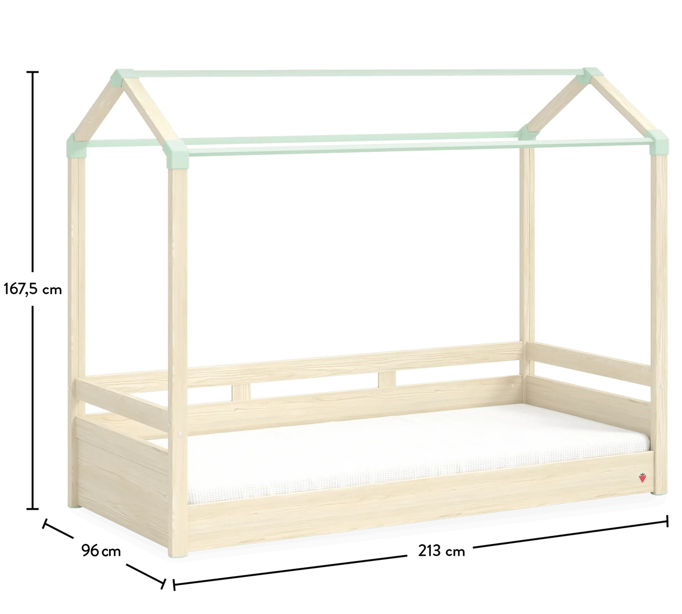 Montes Natural Tendë perde e shtratit të rrafshët (90x200 cm)