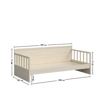 Daybed Shtrat pa Çati (Montes Natural) (100x200 cm)