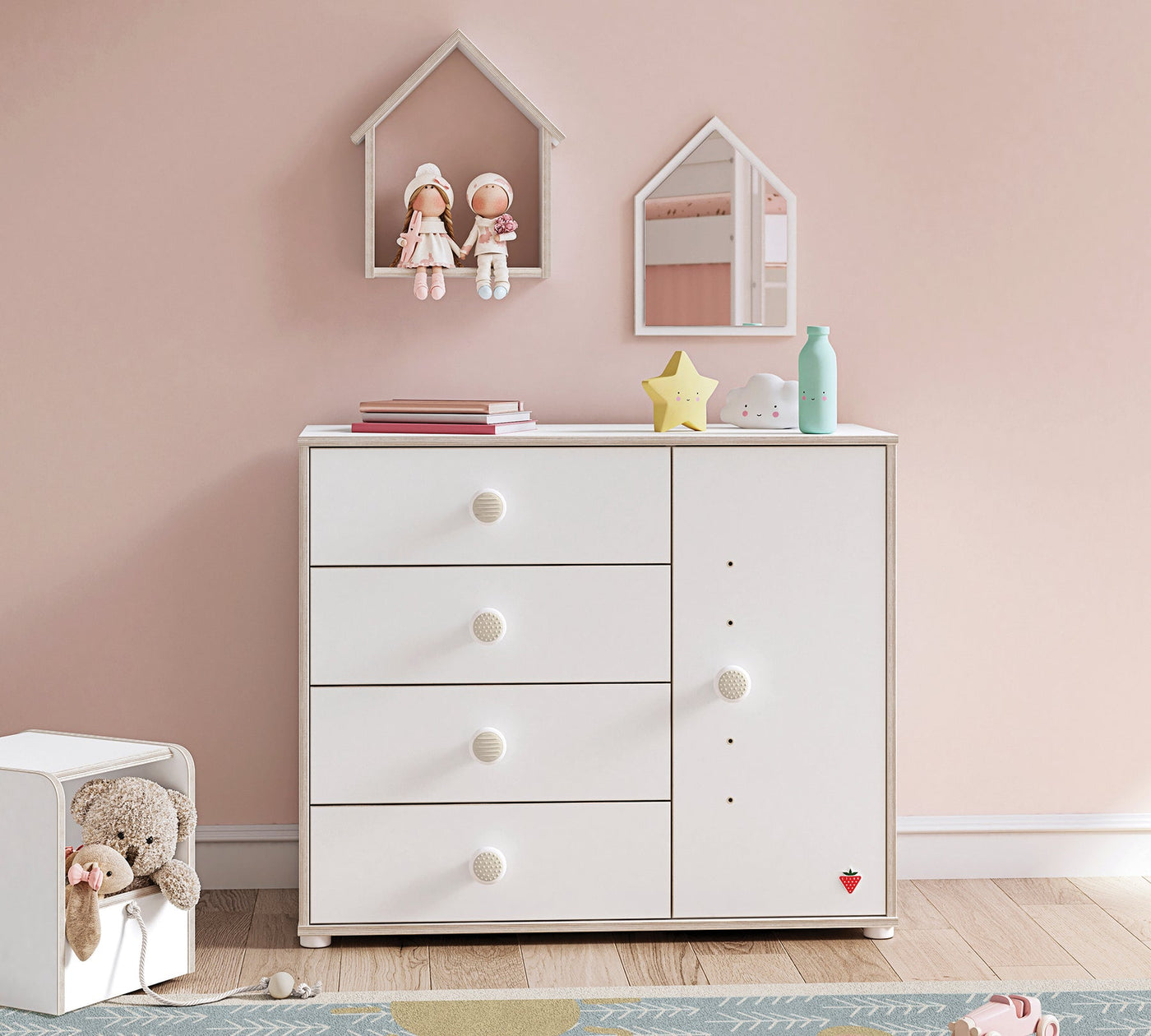 Montes White Komodë me Kapak