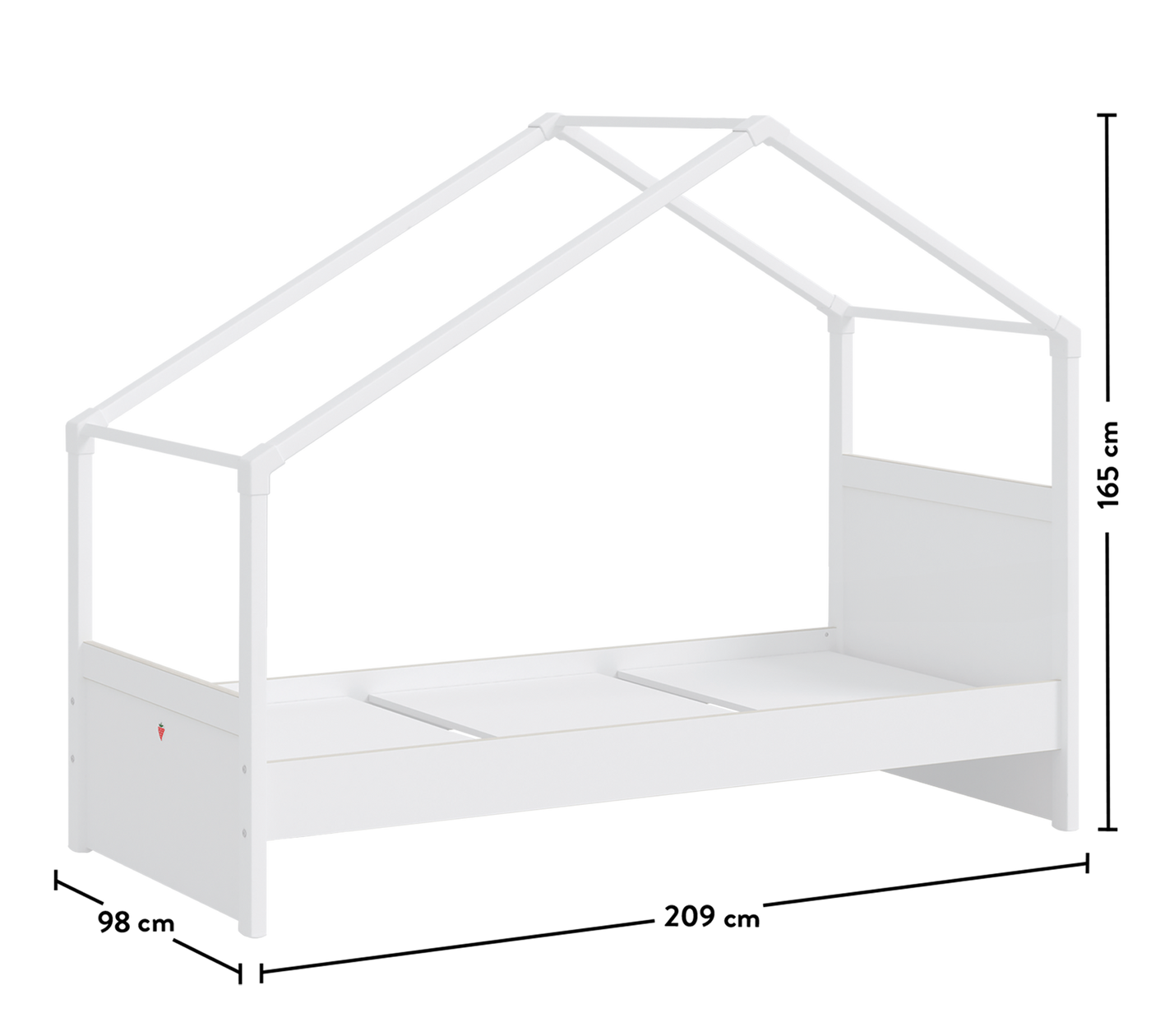 Montes White Shtrat me Çati anësore (90x200 cm)