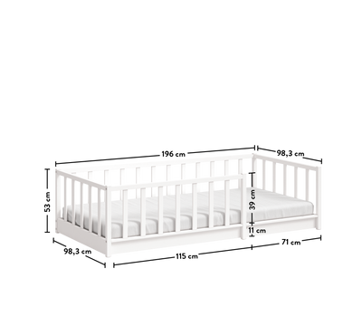 Line Shtrat pa Çati (Montes White) (90x190 cm)