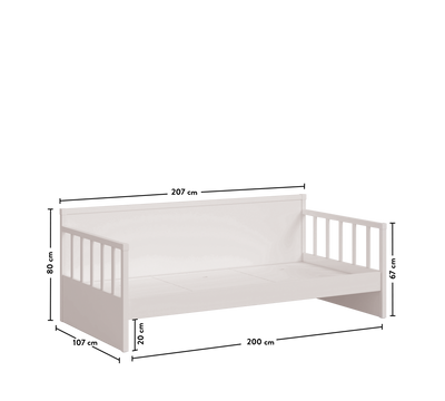 Daybed Shtrat pa Çati (Montes White) (100x200 cm)