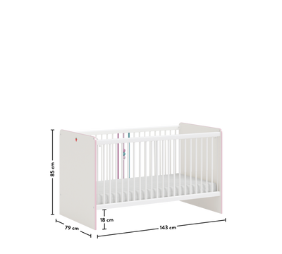 Prenses Shtrat I Bebes me hapje anësore me nivel (70x140 cm)