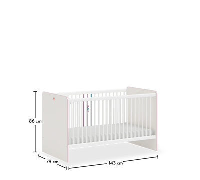 Prenses Shtrat I Bebes me hapje anësore me nivel (70x140 cm)